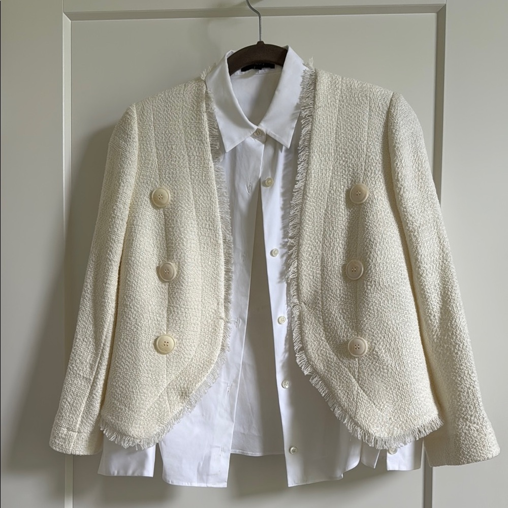 Iris Setlakwe Cream Textured Blazer